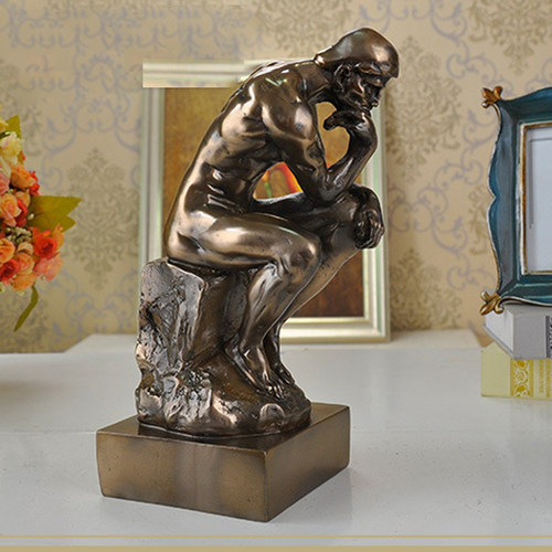家居摆件欧式现代雕塑工艺品罗丹艺术品思想者思考者摆件仿铜摆设