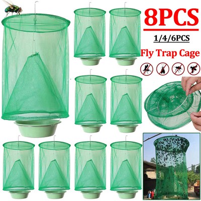 1/4/6/8PCS Fly Catcher Killer Pest Control Reusable Hanging