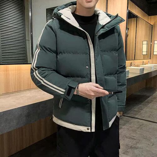 Binjie Autumn and Winter Mens Plus Size Cotton Coat Casual