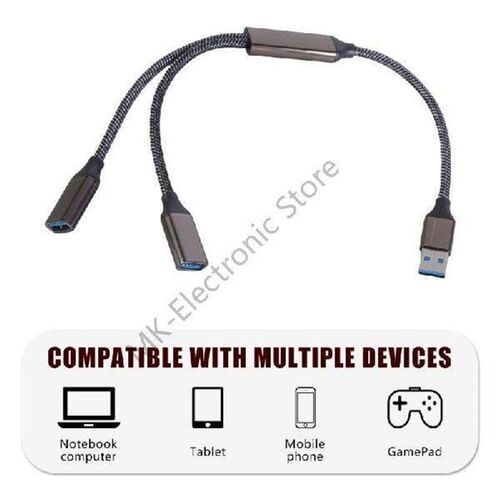 R2LF Fast Speed USB3.0 Y Splitter Hub Cable for Efficient