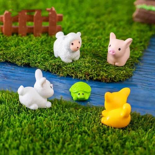 15/10pc Mini Elephant Squirrel Rabbit Pig Cat Horse Turtle