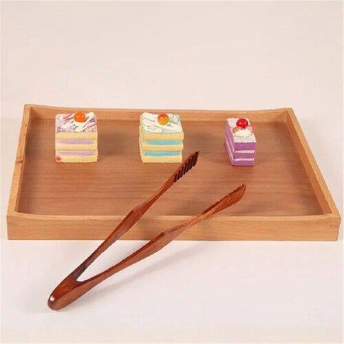 1 Pc Bamboo Cooking Kitchen Tongs Food BBQ Tool Salad Bacon