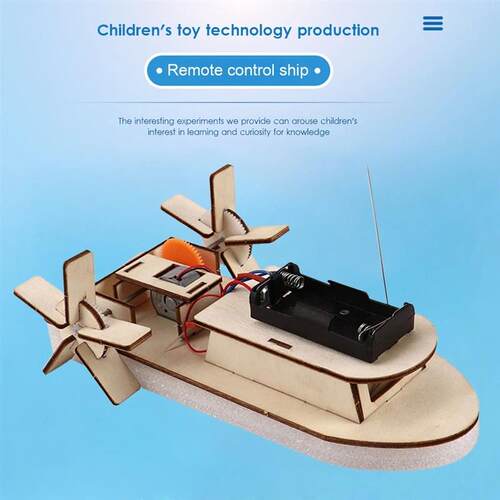 DIY Boat Model Science Toys Kids STEM Electric Educational T
