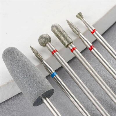 6pcs/set Diamond Sand Nail Files Drill Cuticle Polishing Bit