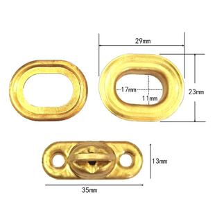 4 Sets Copper Oval Twist Buckle Brass Rotating Latch For Sun