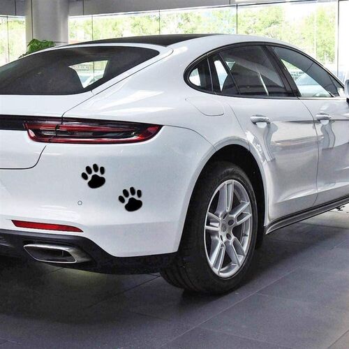 2Pcs/Set 3D Animal Dog Cat Bear Foot Prints Car er Cool Desi