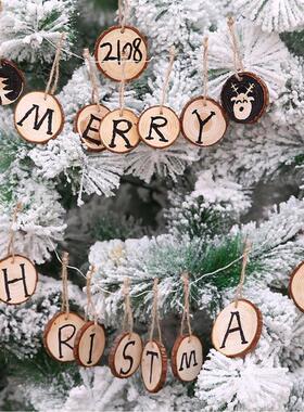10pcs Christmas Wood Slices DIY Craft Decorations Wooden Dis