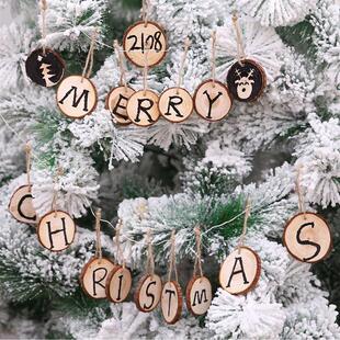 10pcs Christmas Wood Slices DIY Craft Decorations Wooden Dis