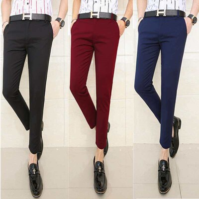 Summer Slim-fit Leggings Mens tendy Western Pants Casual Pa