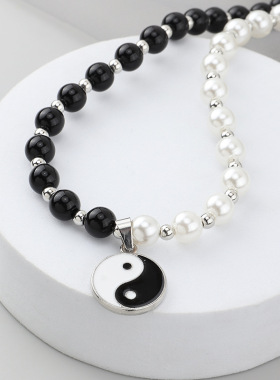 Fashion Hip-hop Tai Chi Pearl Beads Pendant Personalized
