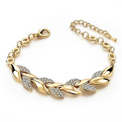 Sterling Silver New Arrival Elegant Crystal Statement Bracel