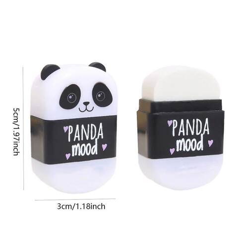 1pcs Kawaii Black White Panda Shape Rubber Pencil Erasers wi