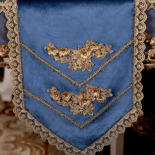 餐桌布欧式蕾丝荷兰绒桌旗长桌茶几垫奢华家用高档高级感台布盖巾