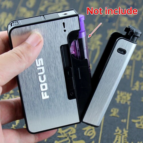 Portable Automatic Cigarette Case Boxes Not Lighter Men Gift