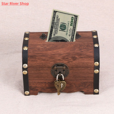 Vintage Treasure Storage Box Piggy Bank Organizer Saving Box