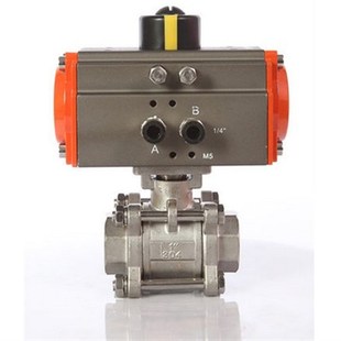 丝扣口球门DN15 1P高温不锈钢气动三片式 Q11F