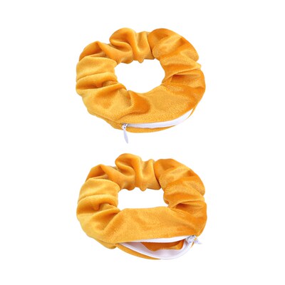 1PC Fashion New Velvet Tencel Pocket wallet Hair Scrunchies
