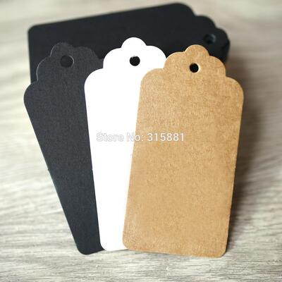 Kraft Gift Tags Scalloped Edge Wedding Party Paper Tag Price