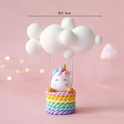 Rainbow Unicorn Cake Topper Birthday Cake Ornament Girl Unic