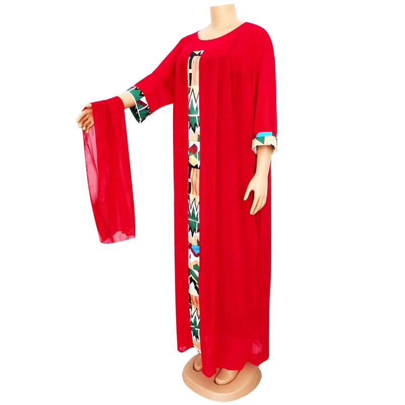 Mr Hunkle Fashion Chiffon High Set Dress Autumn Abaya Women图片