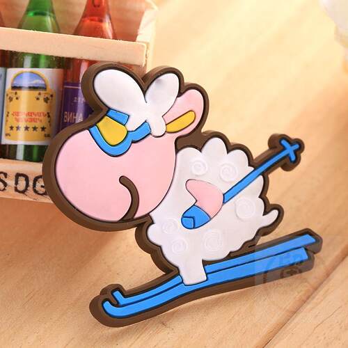 。Fashion cute animal refrigerator stick soft glue refrigera