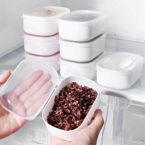 Mixed grain rice portioned freezer boxes, brown rice weight