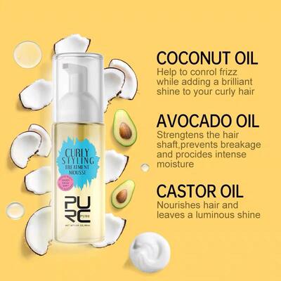 2026 Curly Hair Products Mousse Care Coconut Oil Smoot Frizz