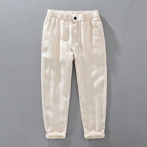 1316 Mitong Yarn-dyed Linen Casual Pants Spring and Summer S