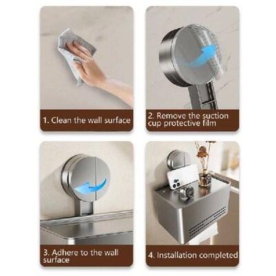 Suction Cup Toilet Roll Holder Toilet Paper Holder Wall