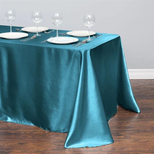 Satin Tablecloth Rectangular Table Overlay ver Table Decorat