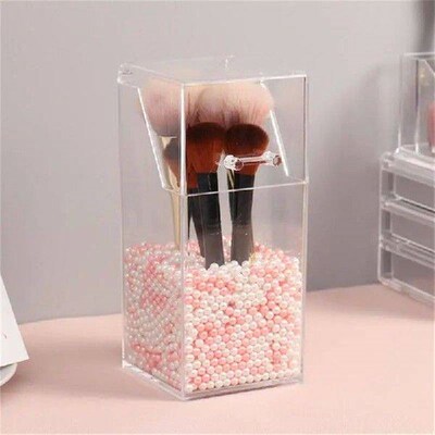Tool Storage Box Dustproof Square 9x9x21cm Transparent