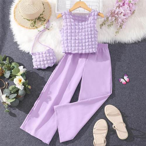 Girls Summer Clothes Beautiful Fashion Round Neck Sleeveless