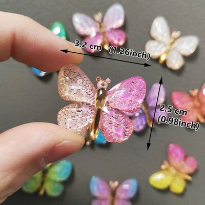 5/10Pcs Multi Colors Butterfly Fridge Magnets Home Office Ki