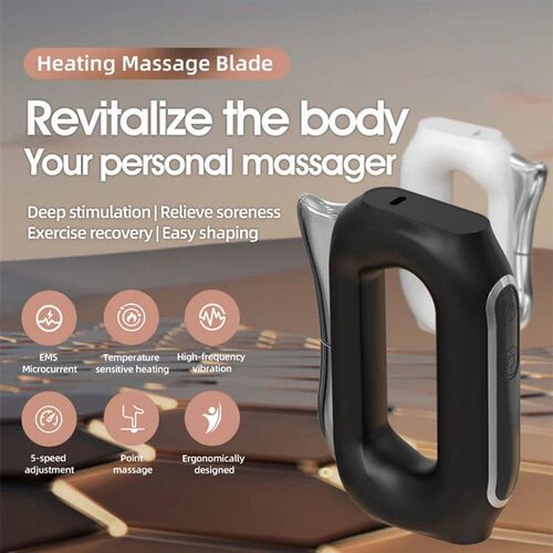 Electric Fascia Gun Electric Muscle Stimulation Massage Heat