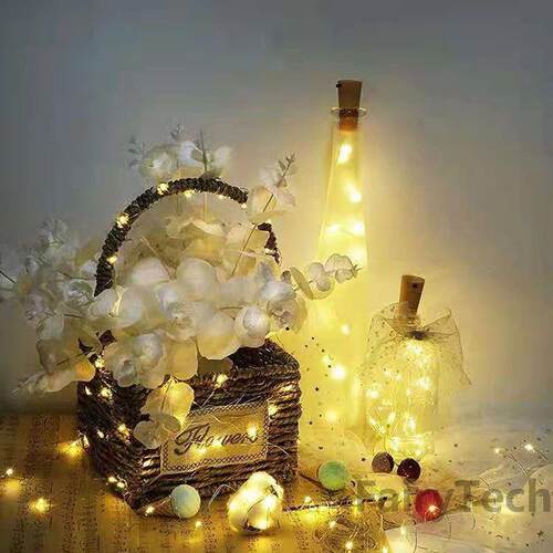 10 pcs Wine Bottle Fairy Lights With Cork LED String Lights