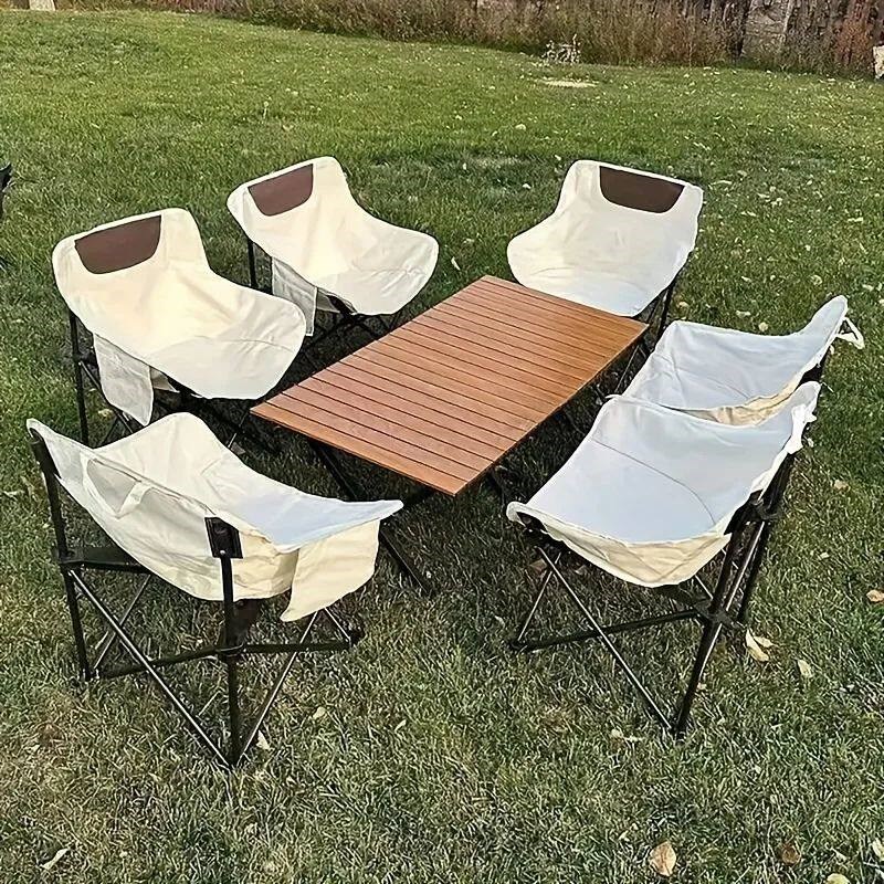 Oversized Camping Chair with Side Pocket Foldable Chair Oxfo图片