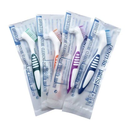 1pc Denture Toothbrush Cleaning Brush Double Sided Denture B