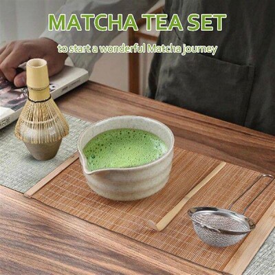 Matcha Set Japanese Tea Set Ceramic Matcha Bowl with Spout