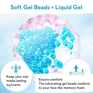 Cooling Eye Mask with Gel Bead Reusable Cold Compress Ice Pa