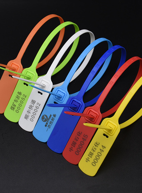 一次性塑料封条防盗物流打包带防伪防拆防调包防退换吊牌锁扣302T