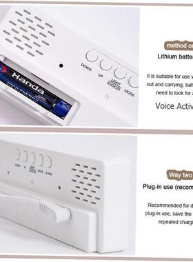 Smart LED Clock Bedside Digital Alarm Clocks Desktop Table E