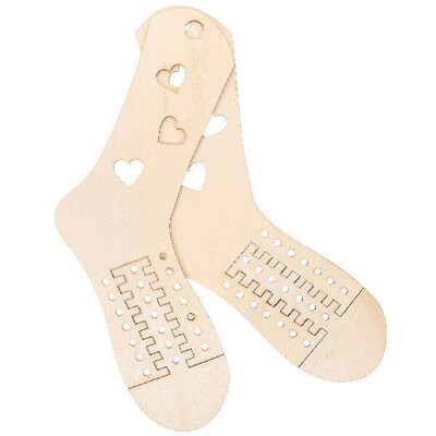 2 Pcs DIY Wooden Sock Knitting Tools Crochet Needles
