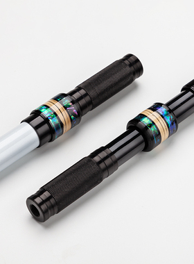 金标版湛卢精工抄网竿三代目振出碳素可定位抄网杆伸缩超硬超轻杆