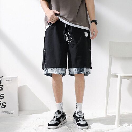 Cashew Flower Shor Mens Summer Outer Wear Large Size Fashio