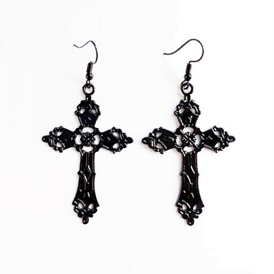 -Baroque Cross Christ Vintage Bohemian 1980 Madonna Pendant