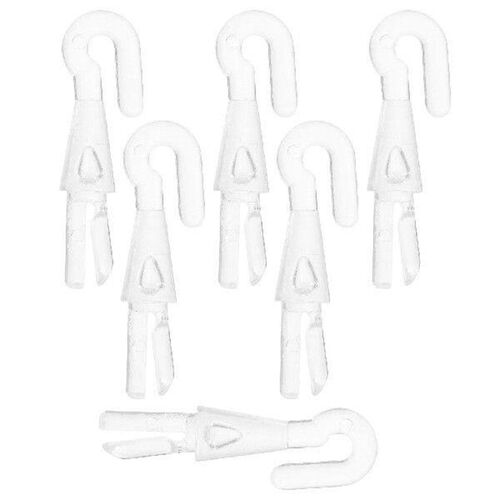 6 Pcs Replace Shutter Turn Rod Head Curtain Hooks Adapter