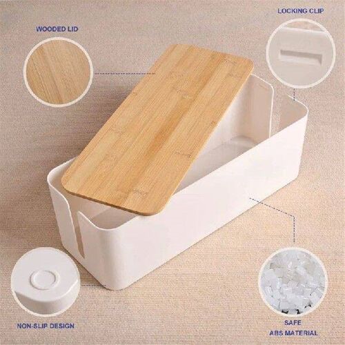 Socket Storage Box Dustproof High Quality Imitation Teak