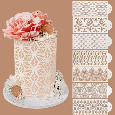 Fondant Cake Mesh Stamps Stencils Embossing for Decorating T