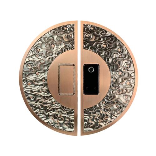 中式半圆形玻璃大门拉手仿古铜木门别墅把手酒店包厢扶手定制刻字