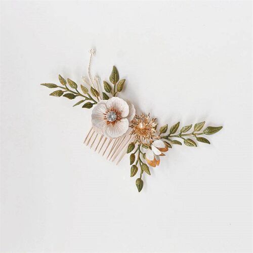 Wedding Accessories Flower Leaf Hair Combs Pins Crystal Zirc